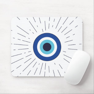 evil eye  (blue) mouse pad