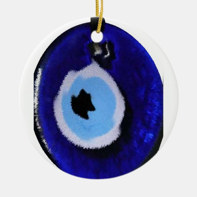 EVIL EYE CHARM BY LIZ LOZ CERAMIC TREE DECORATION (Front)