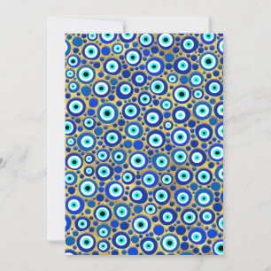 Evil Eye Charm Pattern Holiday Card