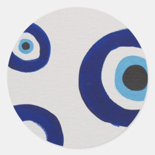 Evil Eye Circle Stickers