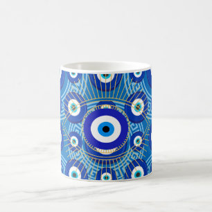 Evil Eye Colorful Protection, Nazar Amulet Style Coffee Mug