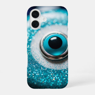Evil Eye Glass Glitter Talisman iPhone 16 Case