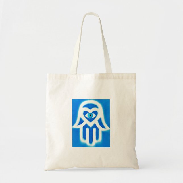 Evil Eye / Hand Of Hamsa Shopper Tote Bag (Front)