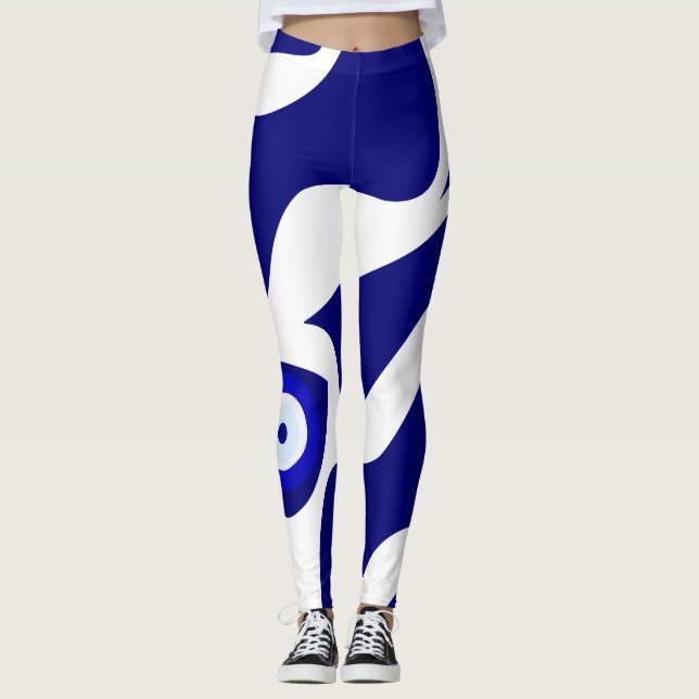 Evil Eye Lava Pattern Leggings (Front)