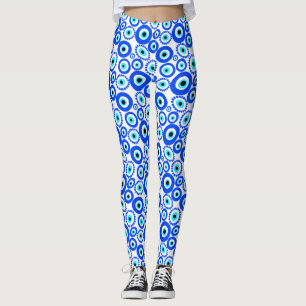 Evil Eye Lucky Charm Colourful Patterned Leggings