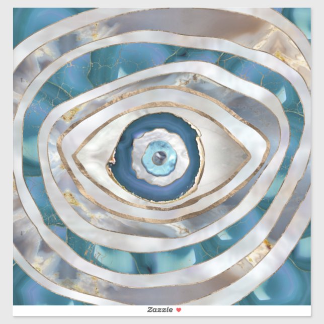 Evil Eye Mineral textures and gold (Sheet)