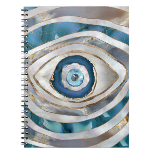 Evil Eye Mineral textures and gold Notebook