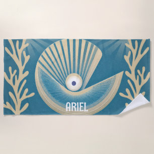 Evil Eye Modern Retro Underwater Beach Towel