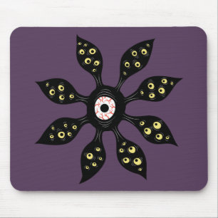 Evil Eye Monster Creepy Weird Gothic Art Mouse Pad