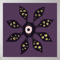 Evil Eye Monster Creepy Weird Gothic Art