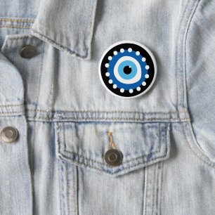 Evil Eye Nazar Amulet Talisman Protection 6 Cm Round Badge