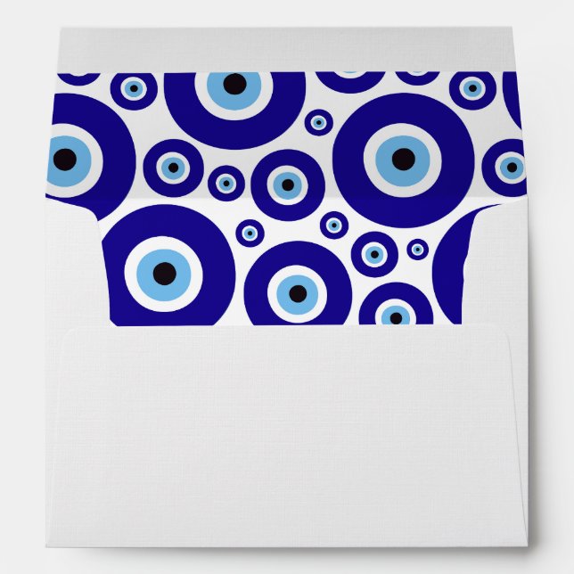 Evil Eye Pattern, Greek Eye, Turkish Eye, Nazar Envelope (Back (Bottom))