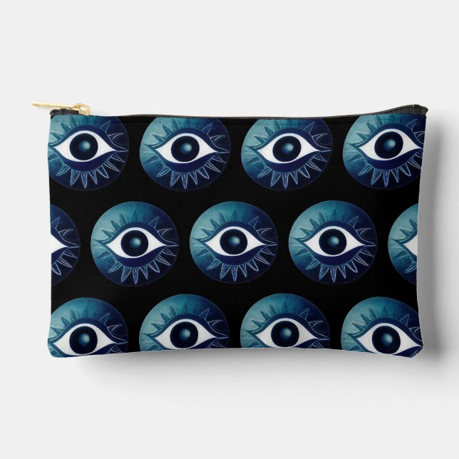 Evil Eye Pattern Makeup Bag Cosmetic Pouch (Front)