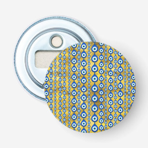 Evil Eye pattern on golden texture Bottle Opener
