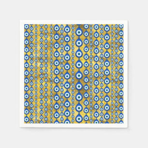 Evil Eye pattern on golden texture Napkin