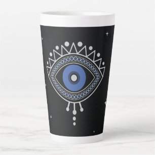 Evil eye protection ethnic talisman magic symbol latte mug