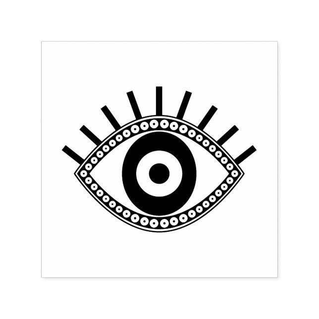 Evil eye protection ethnic talisman symbol self-inking stamp (Design)