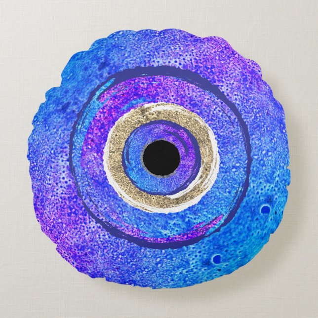 Evil Eye Round Cushion (Front)