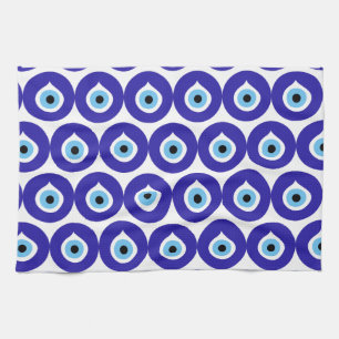 evil eye symbol ancient nazar fatima talisman char tea towel
