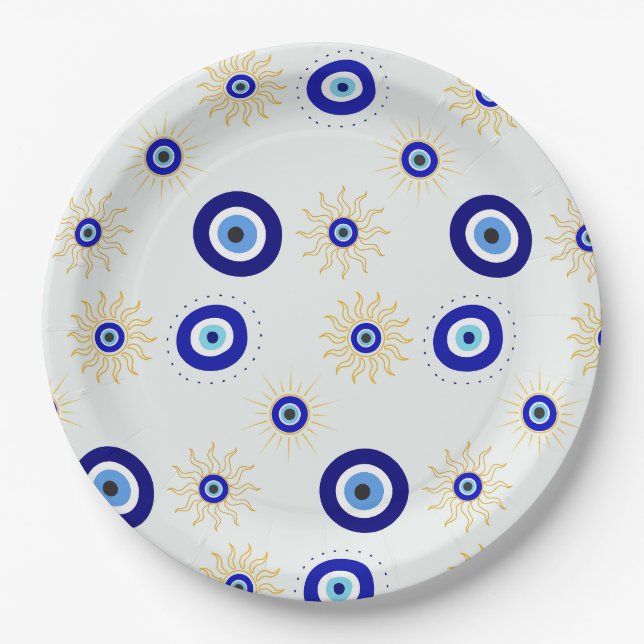 Evil Eye Symbol Paper Plate (Front)