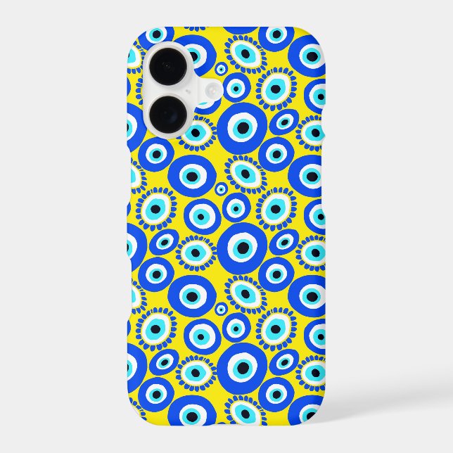 Evil Eye Symbol Pattern on Yellow (Back)