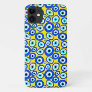 Evil Eye Symbol Pattern on Yellow Case-Mate iPhone Case
