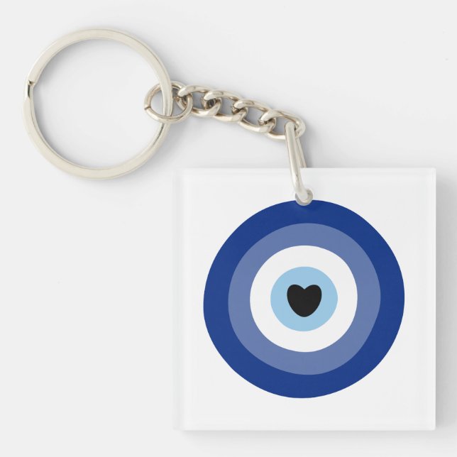 Evil Eye Symbol Protection Key Ring (Front)