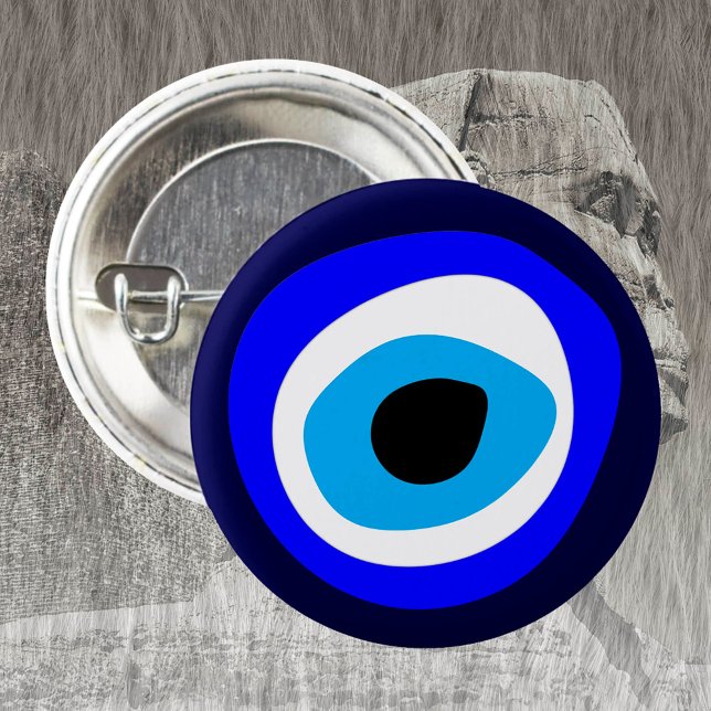 Evil Eye Talisman & Arabic Amulet /Turkish fashion 3 Cm Round Badge (Creator Uploaded)