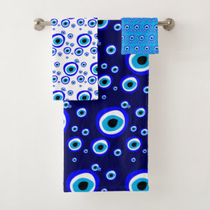 Evil Eye Talisman & Arabic Amulet /Turkish, Greek  Bath Towel Set