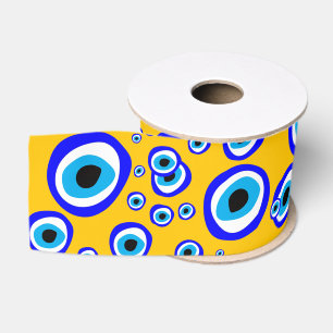 Evil Eye Talisman & Arabic Amulet /Turkish, Greek Grosgrain Ribbon
