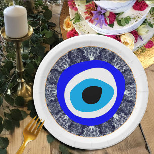 Evil Eye Talisman & Arabic Amulet /Turkish, Greek Paper Plate