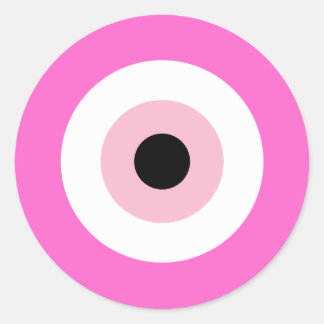 Evil Eye Ward Off Breast Cancer Classic Round Sticker