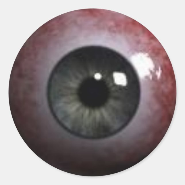 evil eyeball classic round sticker (Front)