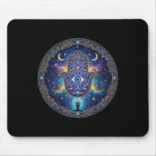 Evil Eyes Amulet Protection Aesthetic Yoga Hamsa H Mouse Pad