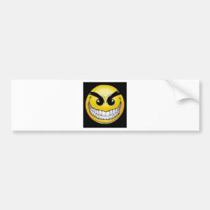 Evil face bumper sticker
