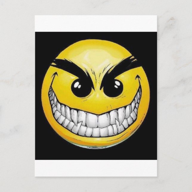 Evil face postcard (Front)