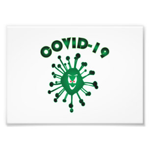 Evil Face Viral Infection Covid 19 Photo Print