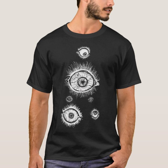 Evil Floating Eyes - Gothic Horror Art T-Shirt (Front)