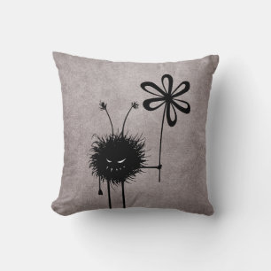 Evil Flower Bug Vintage Goth Cushion