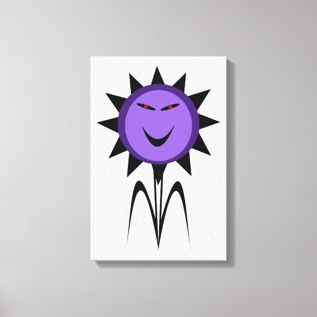 Evil Flower Kawaii Goth Halloween Canvas Print (Front)