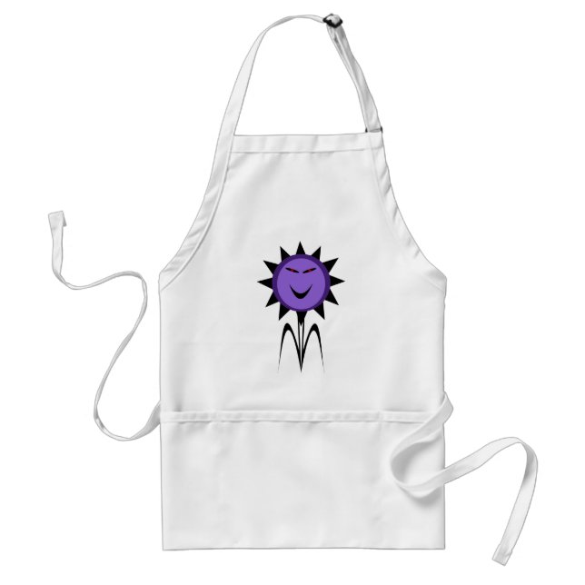Evil Flower Kawaii Goth Halloween Cooking Apron (Front)