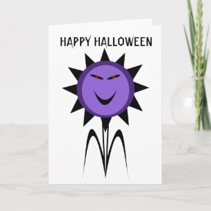 Evil Flower Kawaii Goth Halloween Custom Card