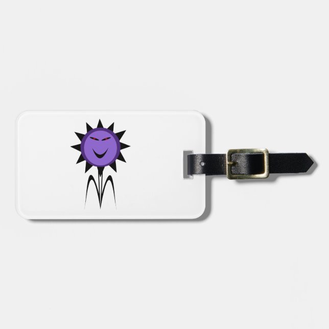 Evil Flower Kawaii Goth Halloween Custom Luggage Tag (Front Horizontal)