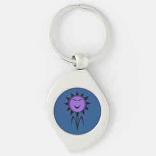 Evil Flower Kawaii Goth Halloween Keychain
