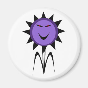 Evil Flower Kawaii Goth Halloween Magnet