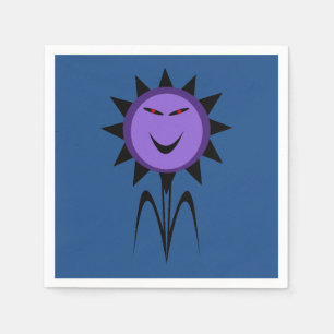 Evil Flower Kawaii Goth Halloween Paper Napkins