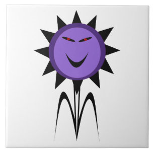 Evil Flower Kawaii Goth Halloween Tile