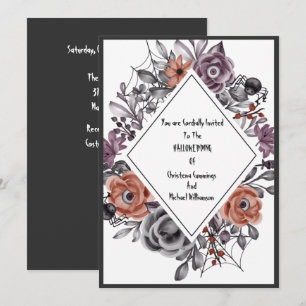 Evil Flowers All Seeing Halloween Wedding Invitation