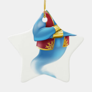 Evil genie and magic oil lamp ceramic tree decoration