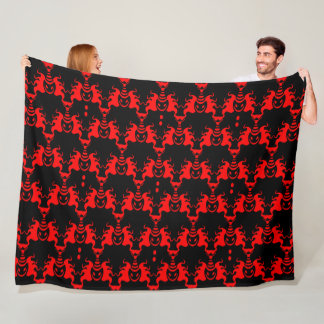 Evil Genie Interlocking Pattern Fleece Blanket